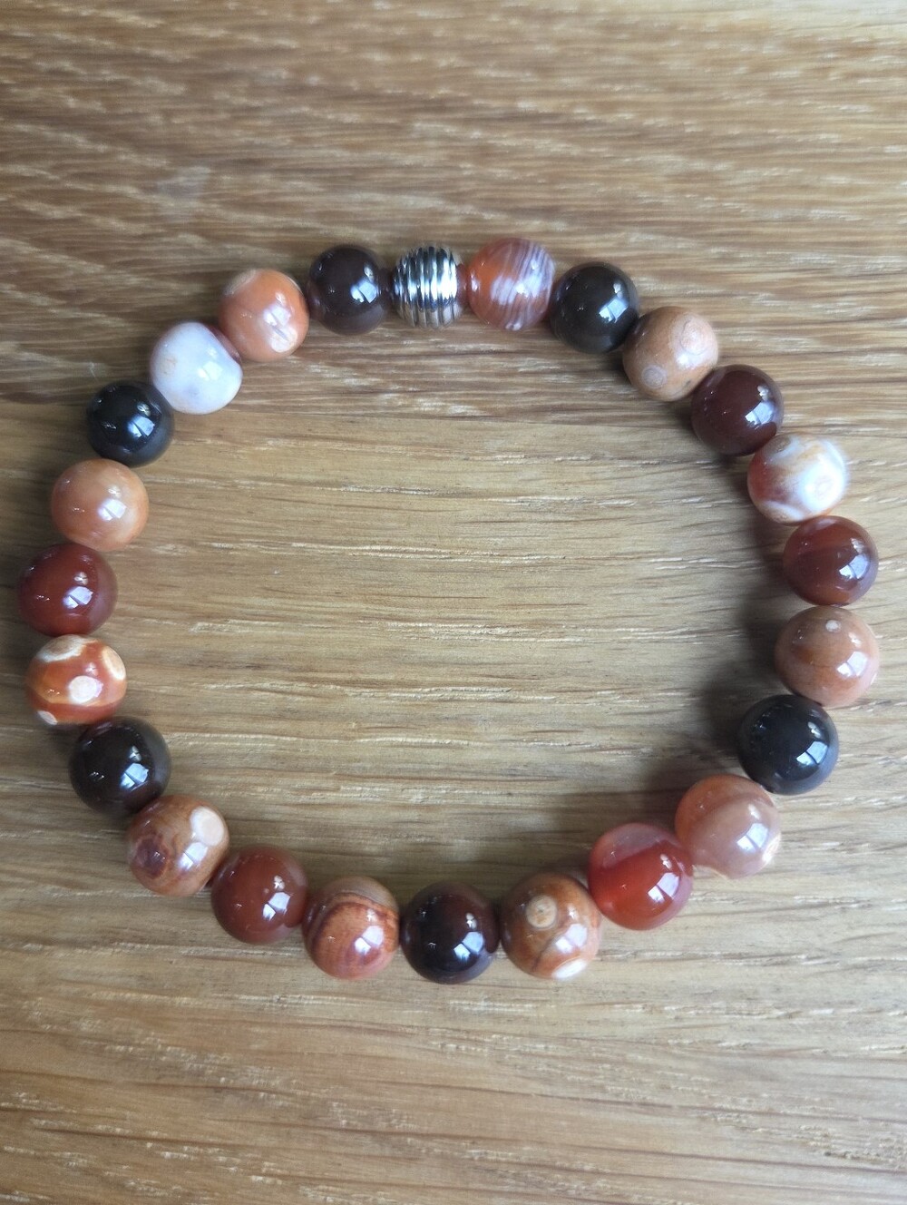 Space Agate Beads Stretch Bracelet | Handmade